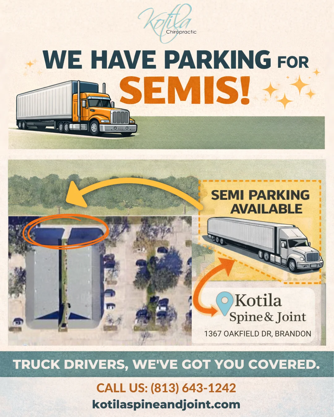 we have parking for semis